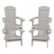 Flash Furniture Gray All-Weather Folding Adirondack Chairs, PK 4 4-JJ-C14505-GY-GG - alternate 6